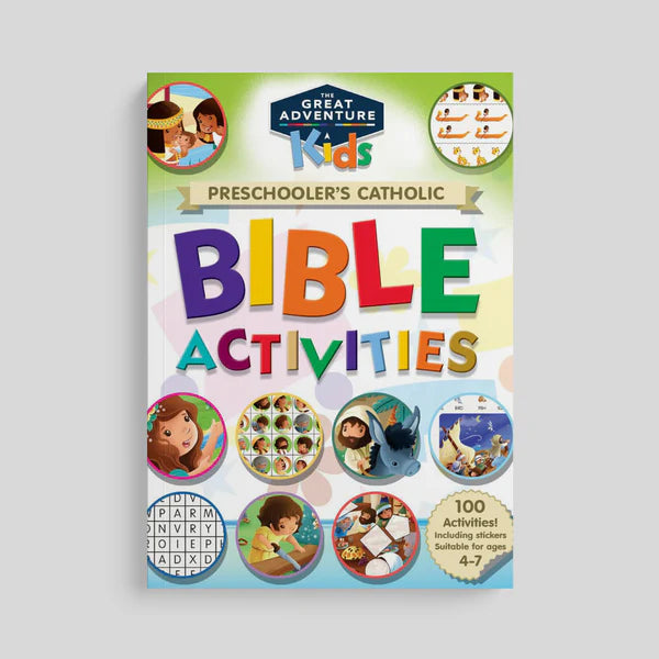 The Great Adventure Kids: Preschooler's Catholic Bible Activities (100 Activities included stickers)
Suitable for ages 4 - 7