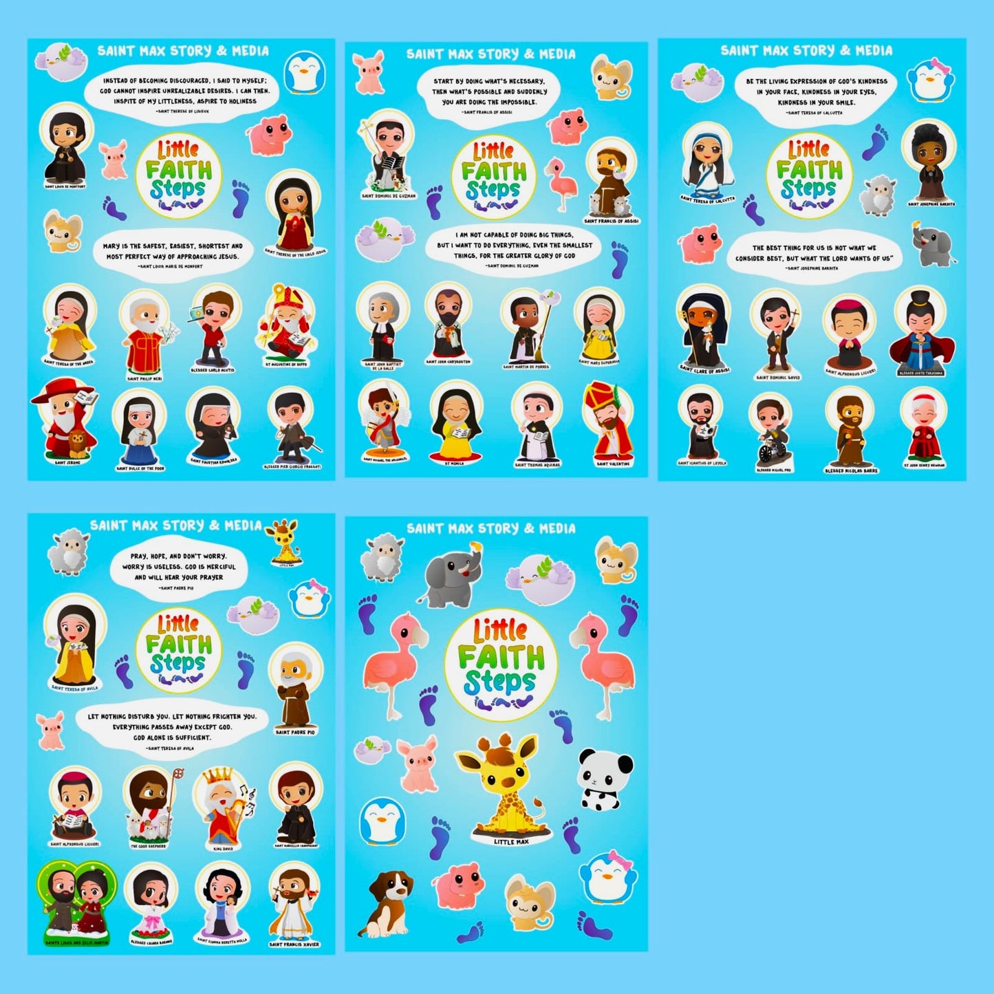 Little Faith Steps Sticker Set - Design A - E (Set of 5)