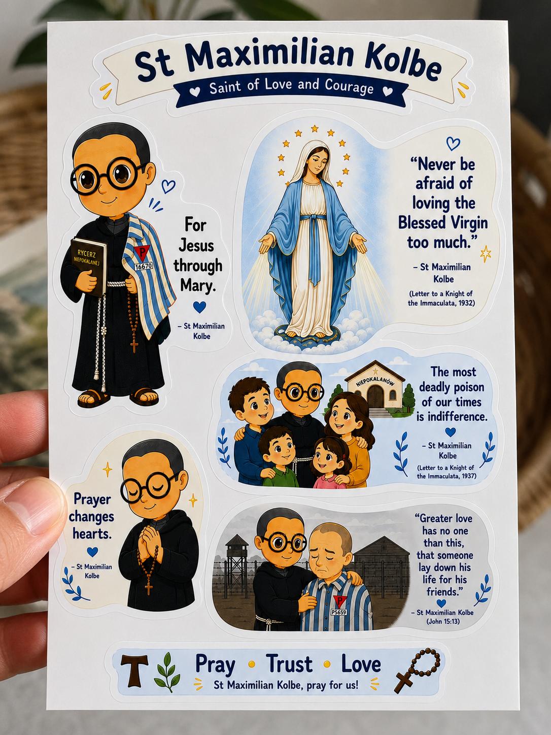 St Maximilian Kolbe Stickers